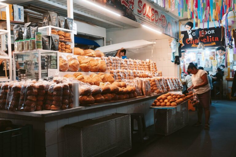 A bread market in Oaxaca