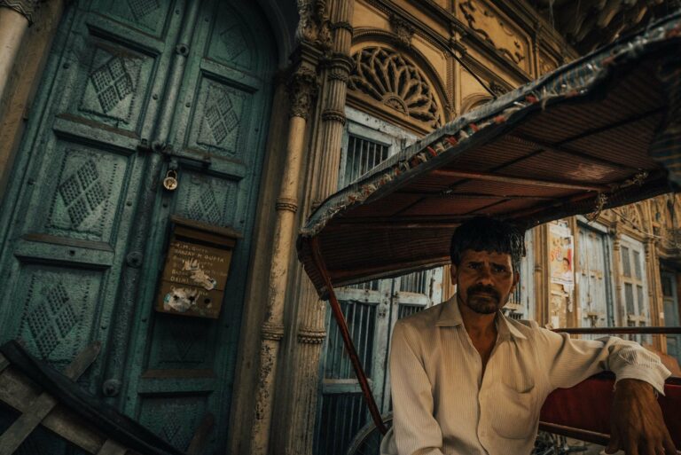 A rickshaw driver in Old Delhi