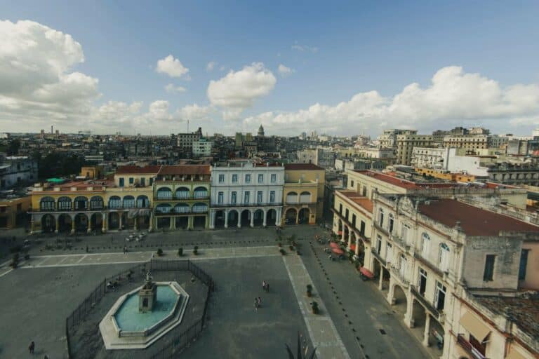 The Old Square in Old Havana from above