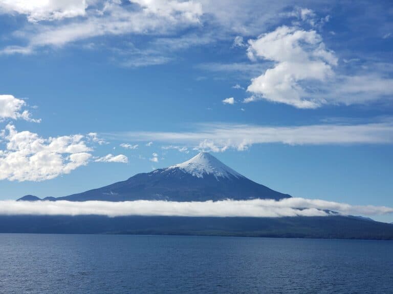 The Osorno volcano from Puerto Varas, Chile