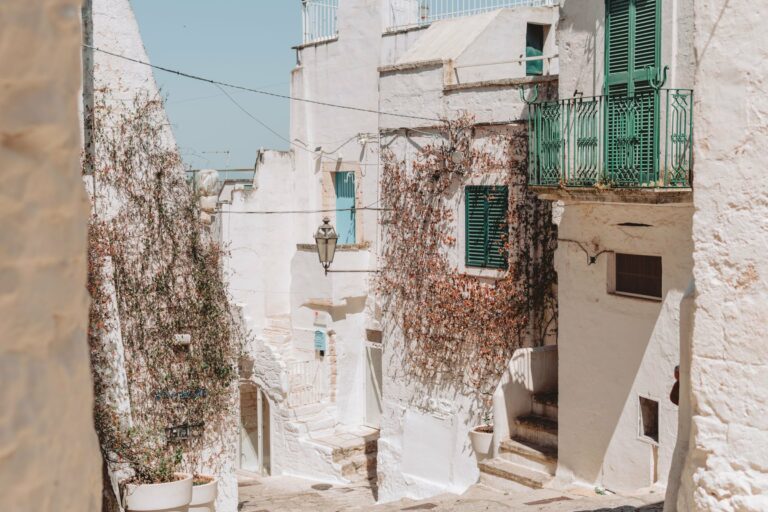 A whitewashed alley in Ostuni, Puglia
