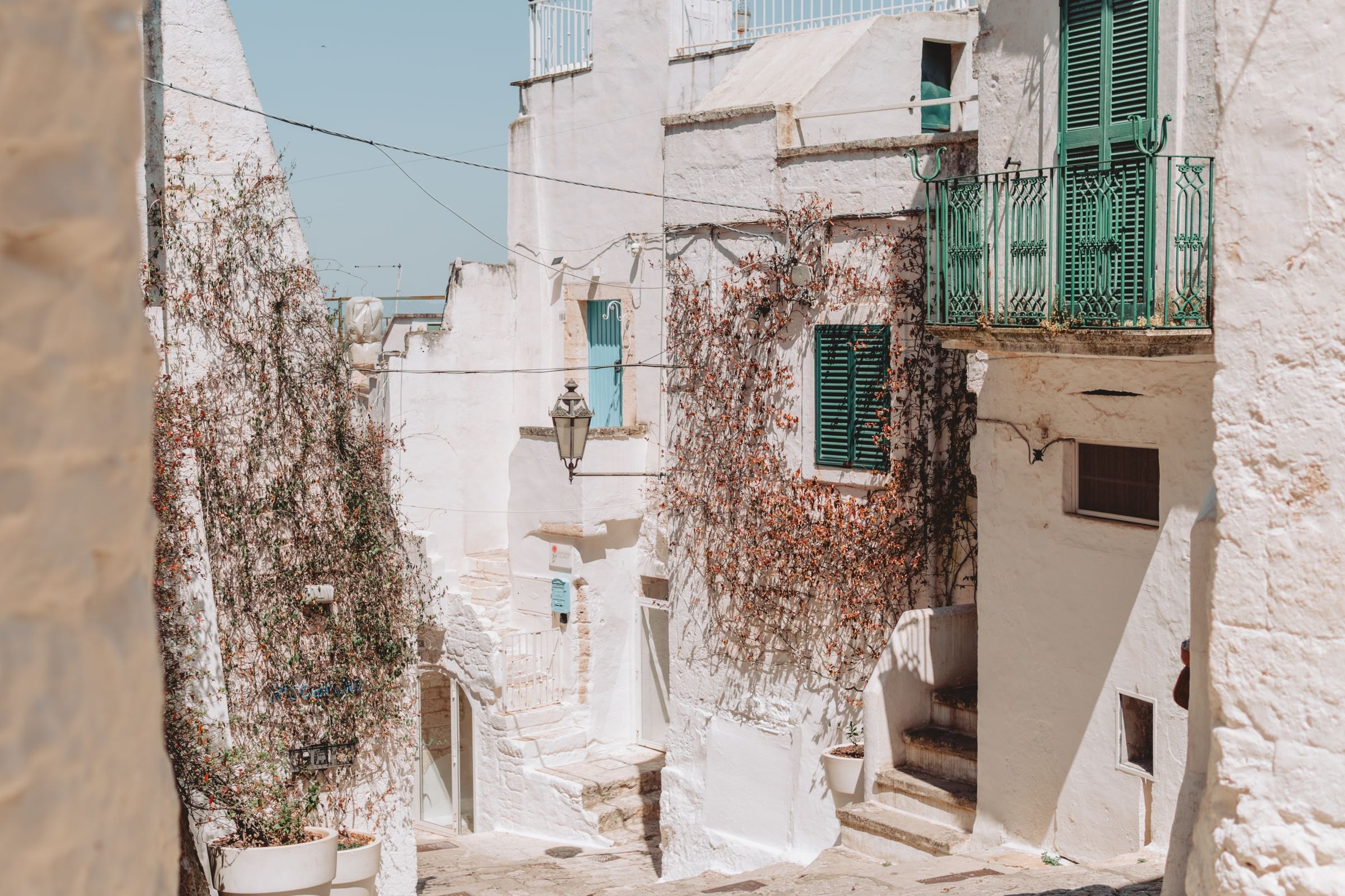 A whitewashed alley in Ostuni, Puglia