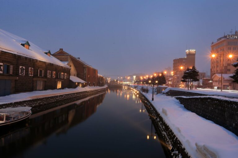 The Otaru canal in winter