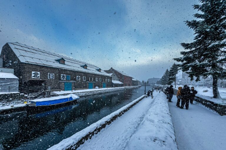The Otaru Canal in winter, Hokkaido