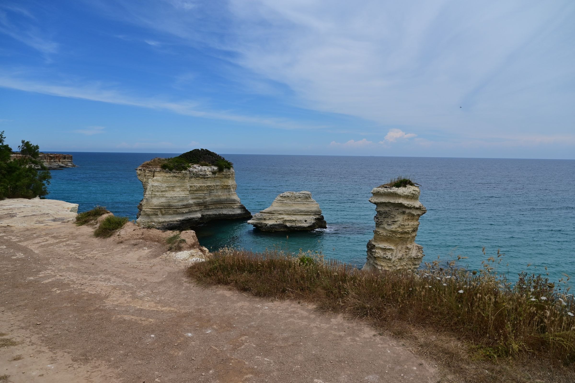 Sea stacks on the coast near Otranto