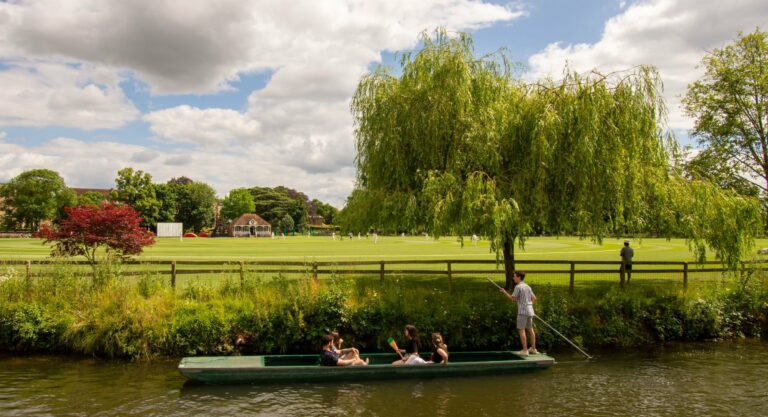 Punting on the river in Oxford