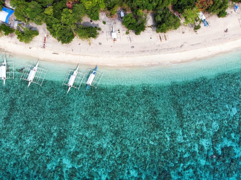 Boats moored off Panglao, Bohol