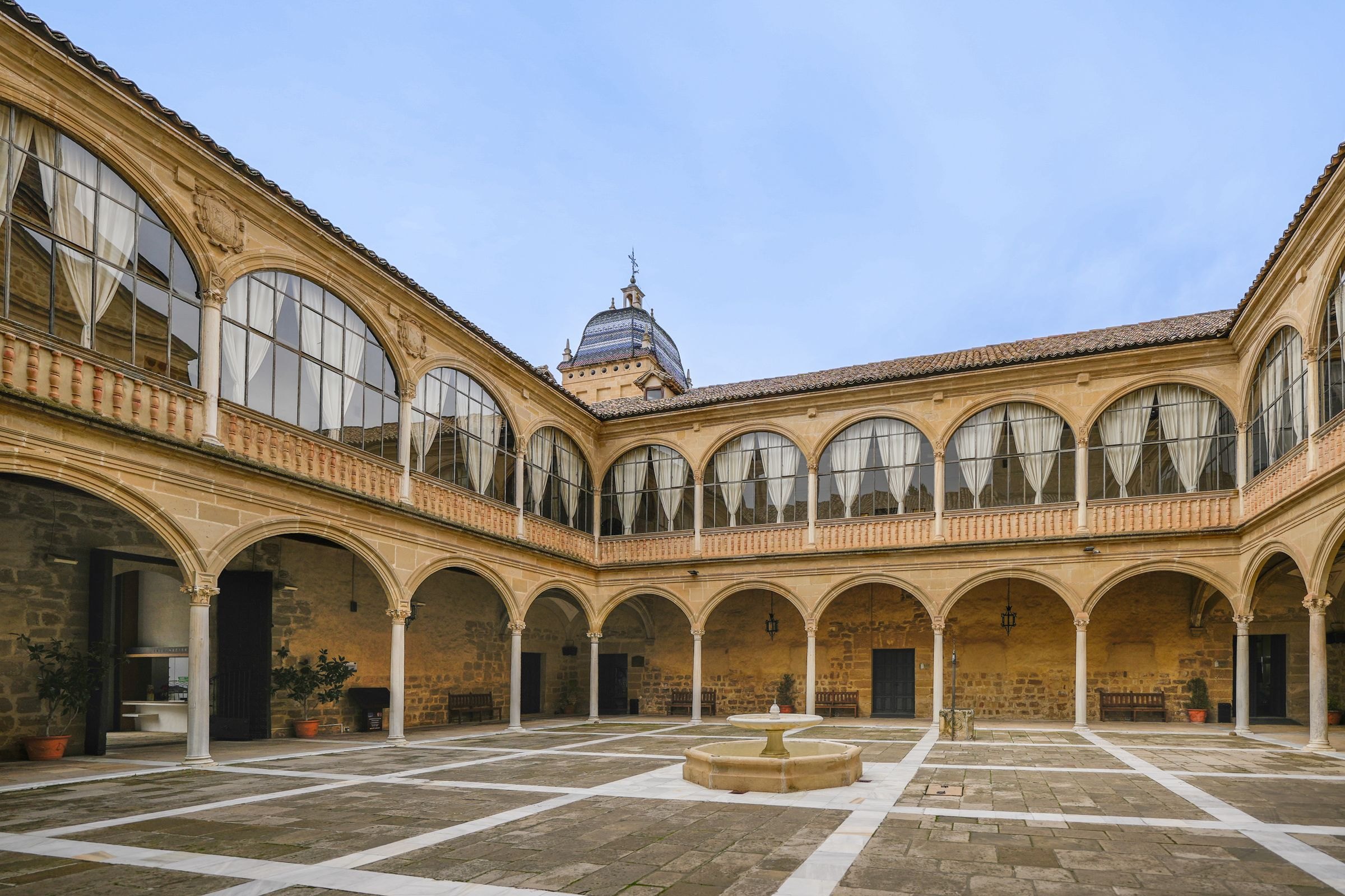 An arcaded Renaissance courtyard in Andalucía