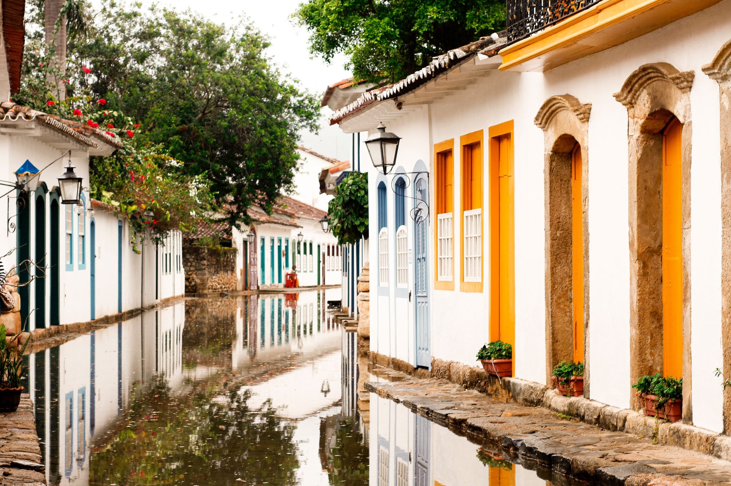 A colonial street in Paraty