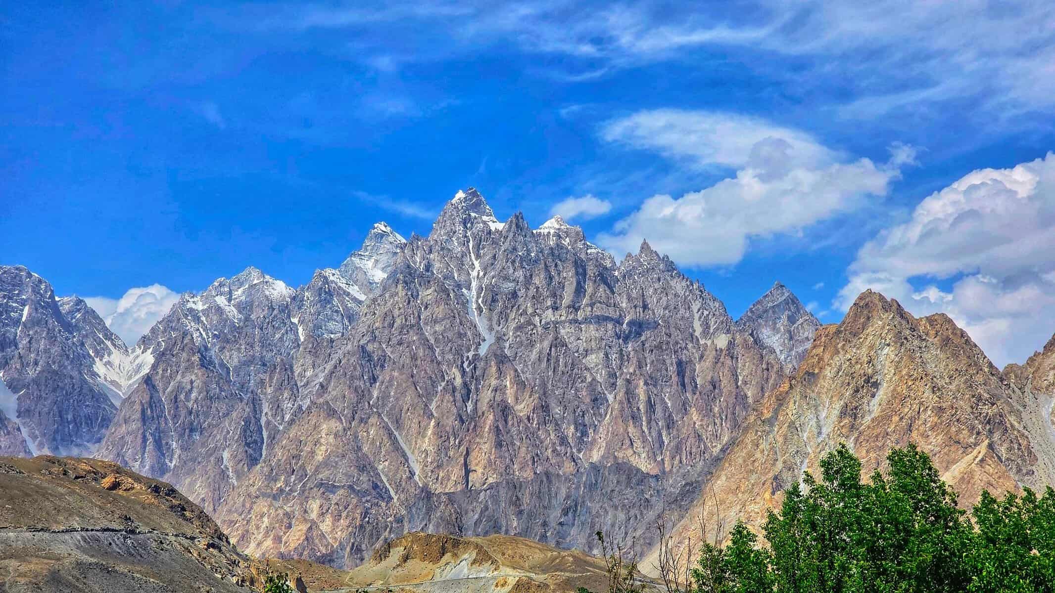 The jagged Passu Cones above the Hunza Valley, Pakistan
