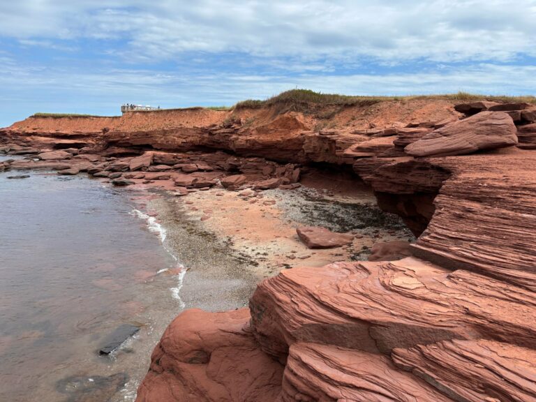 Red sandstone cliffs on Prince Edward Island