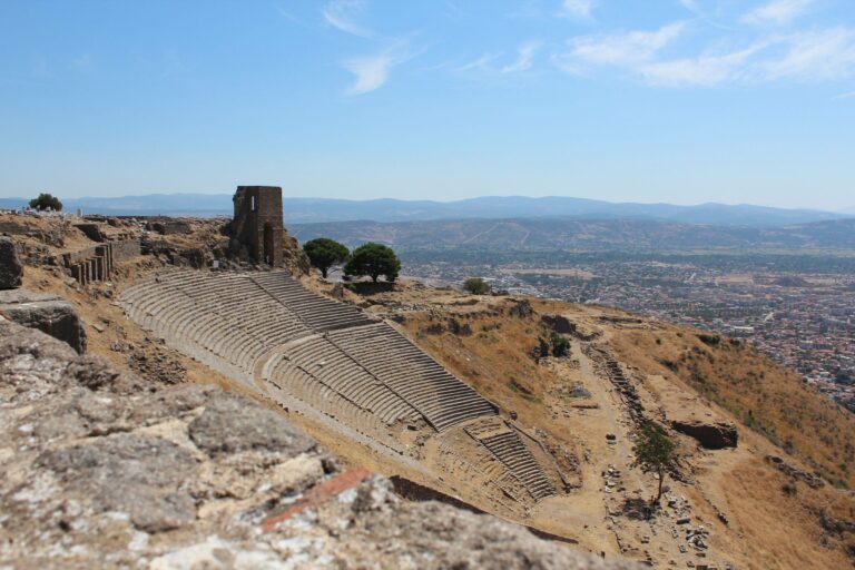 The steep Greek theatre at Pergamon