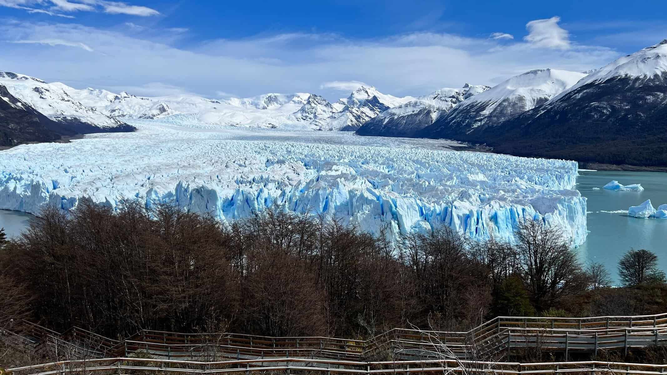 The Perito Moreno Glacier and snowcapped mountains, Argentina