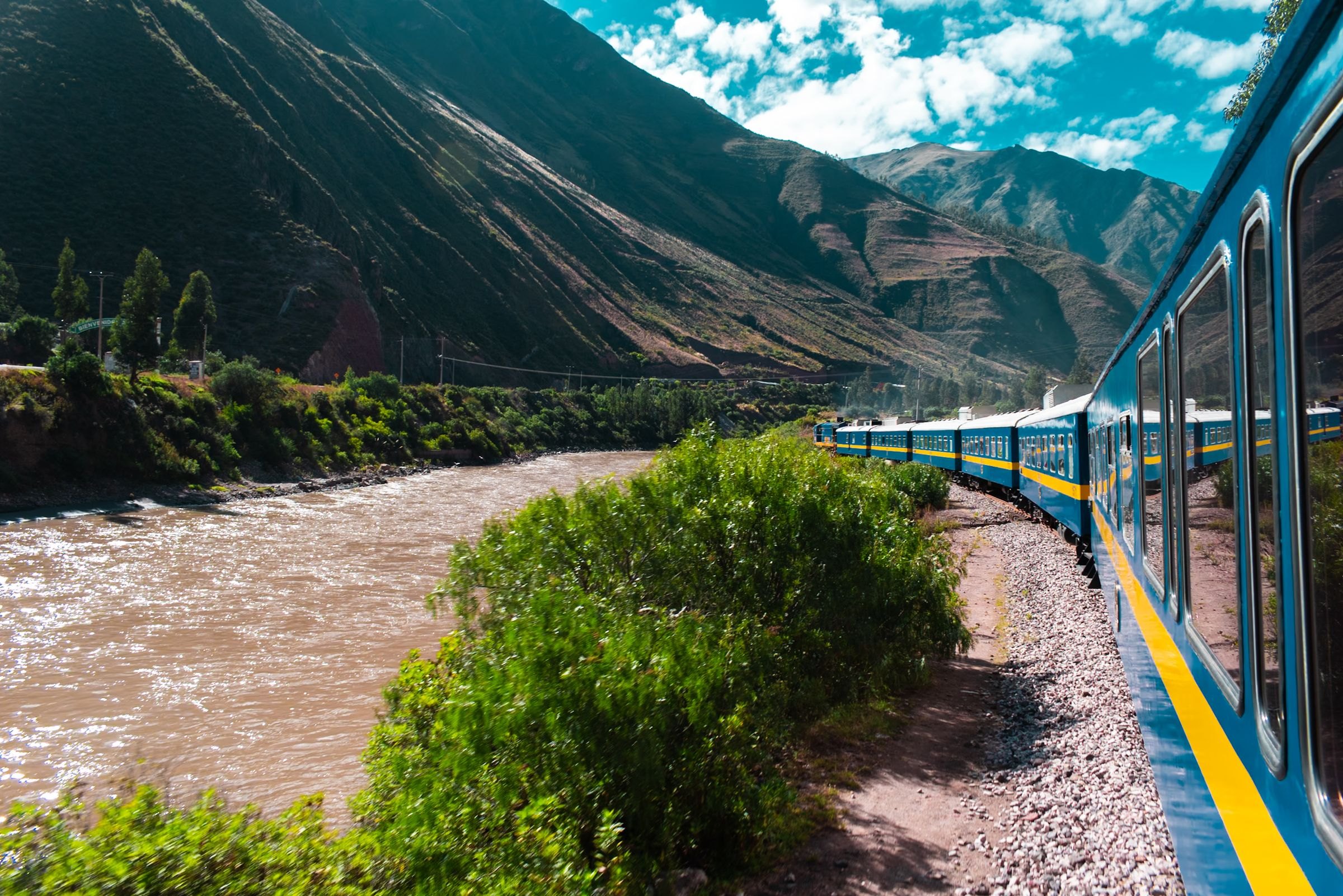 A train through the Andes