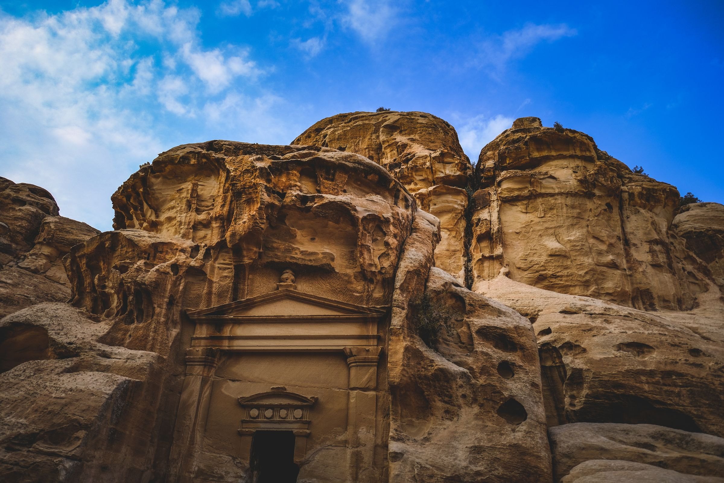 A rock-carved tomb at Petra