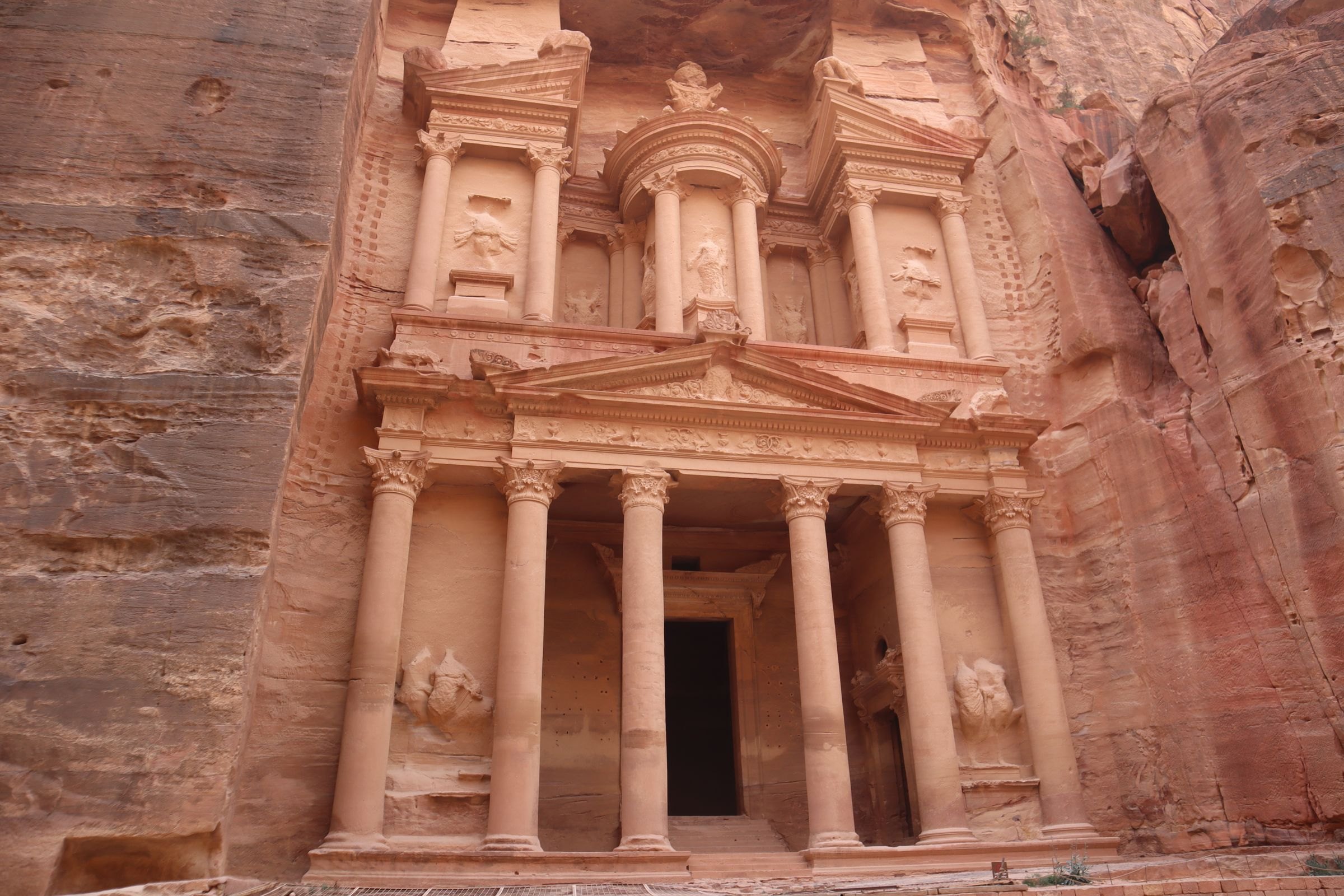 The rock-carved Treasury at Petra