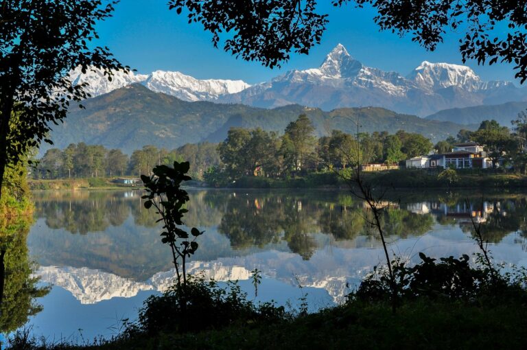 Machhapuchhare reflected in Phewa Lake, Pokhara