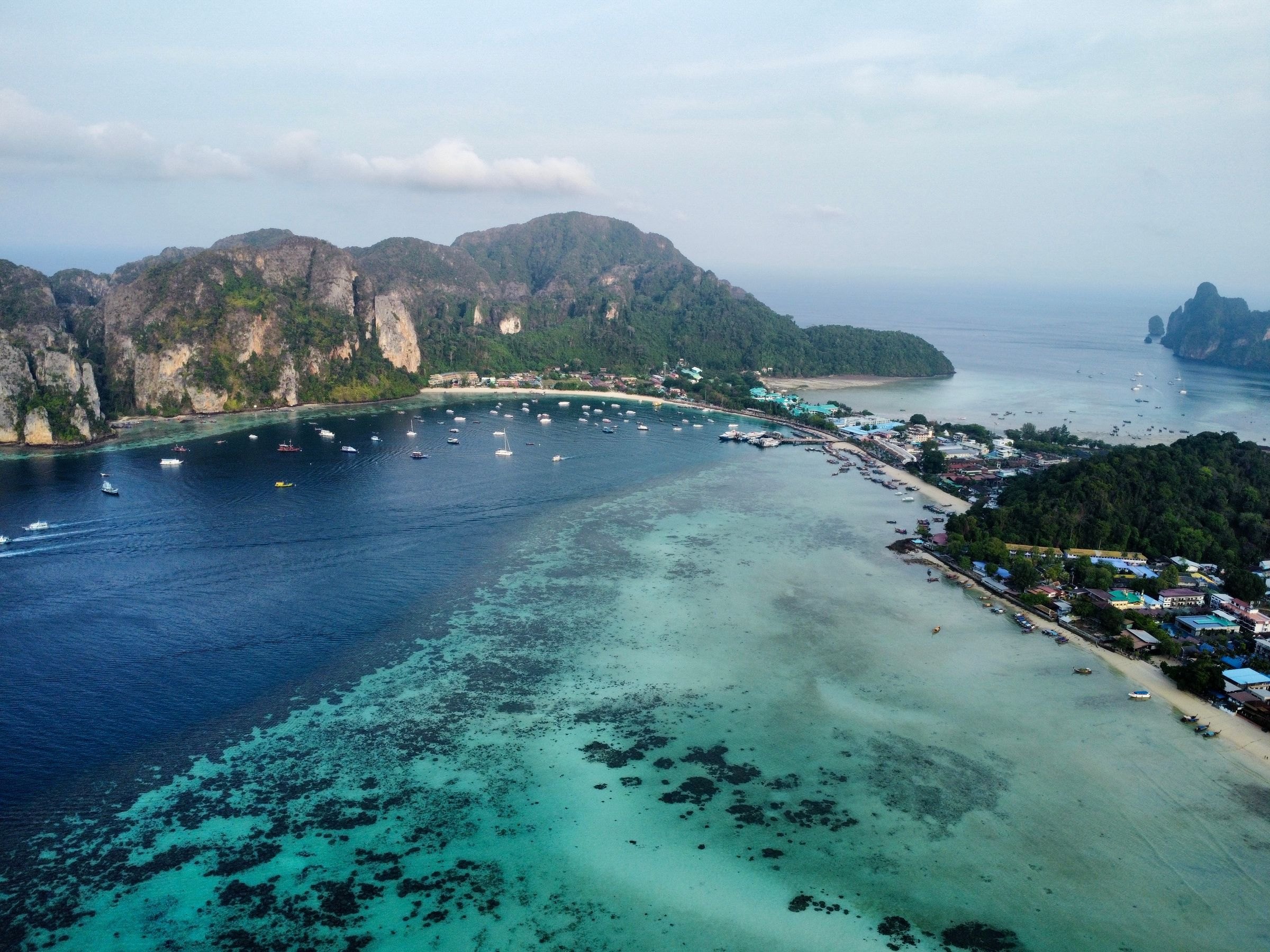 The Phi Phi Islands from the air