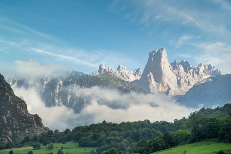 The Picos de Europa above the morning fog