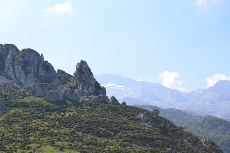 The rocky peaks of the Picos de Europa in Asturias