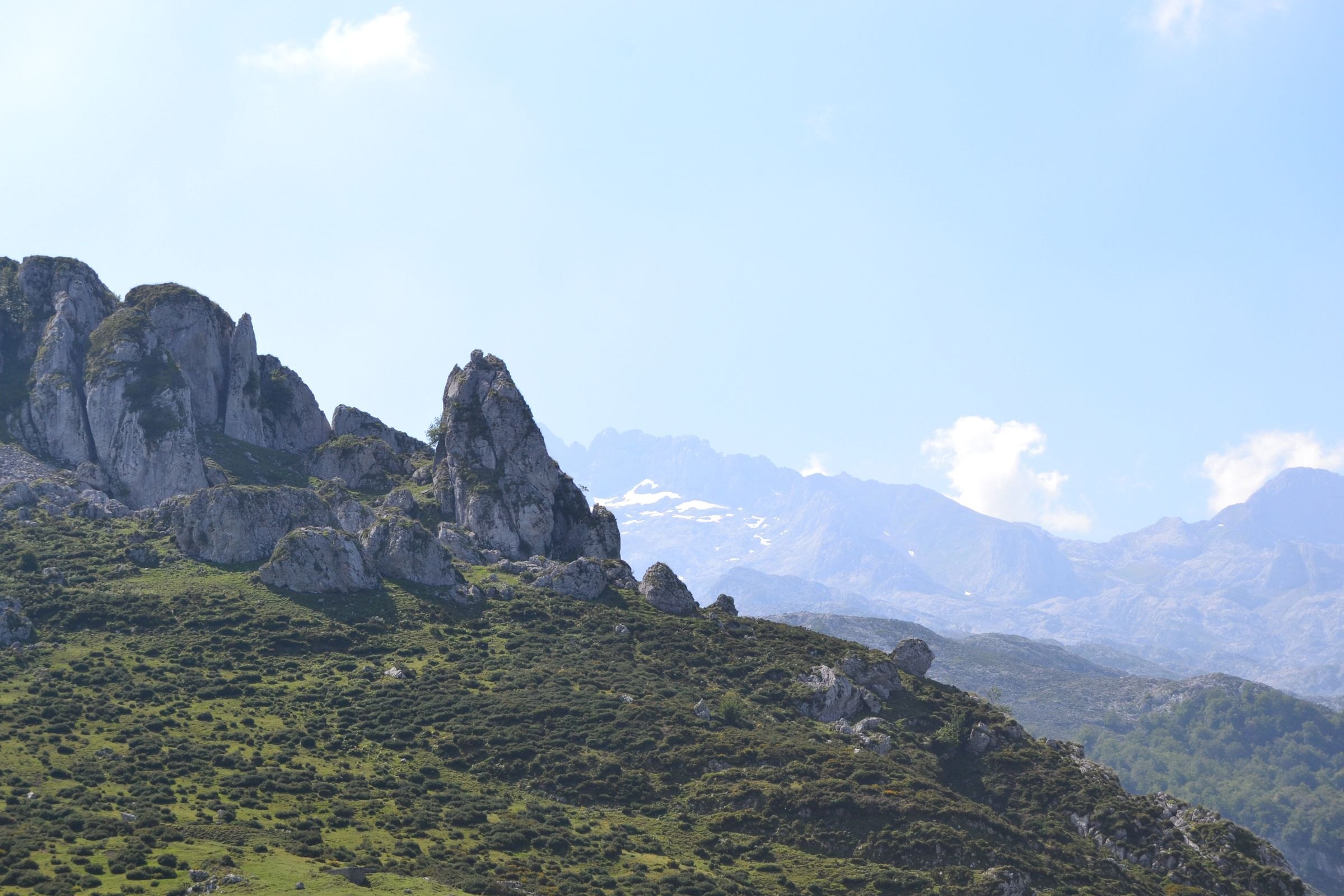 The rocky peaks of the Picos de Europa in Asturias