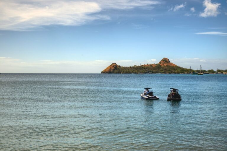 Pigeon Island across the bay