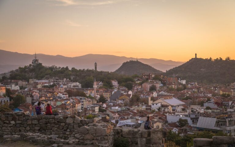 Plovdiv at sunset