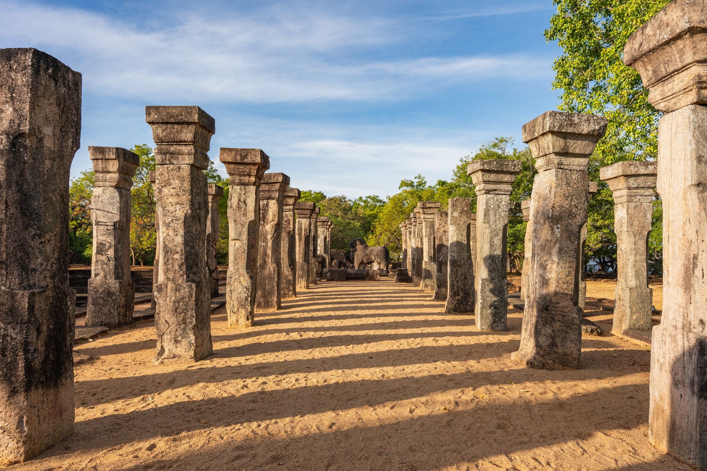 Stone columns at Polonnaruwa