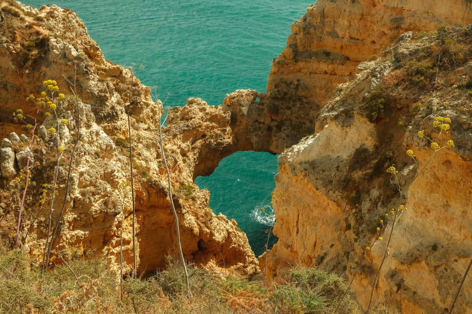 The sea arches and cliffs of Ponta da Piedade near Lagos, Algarve