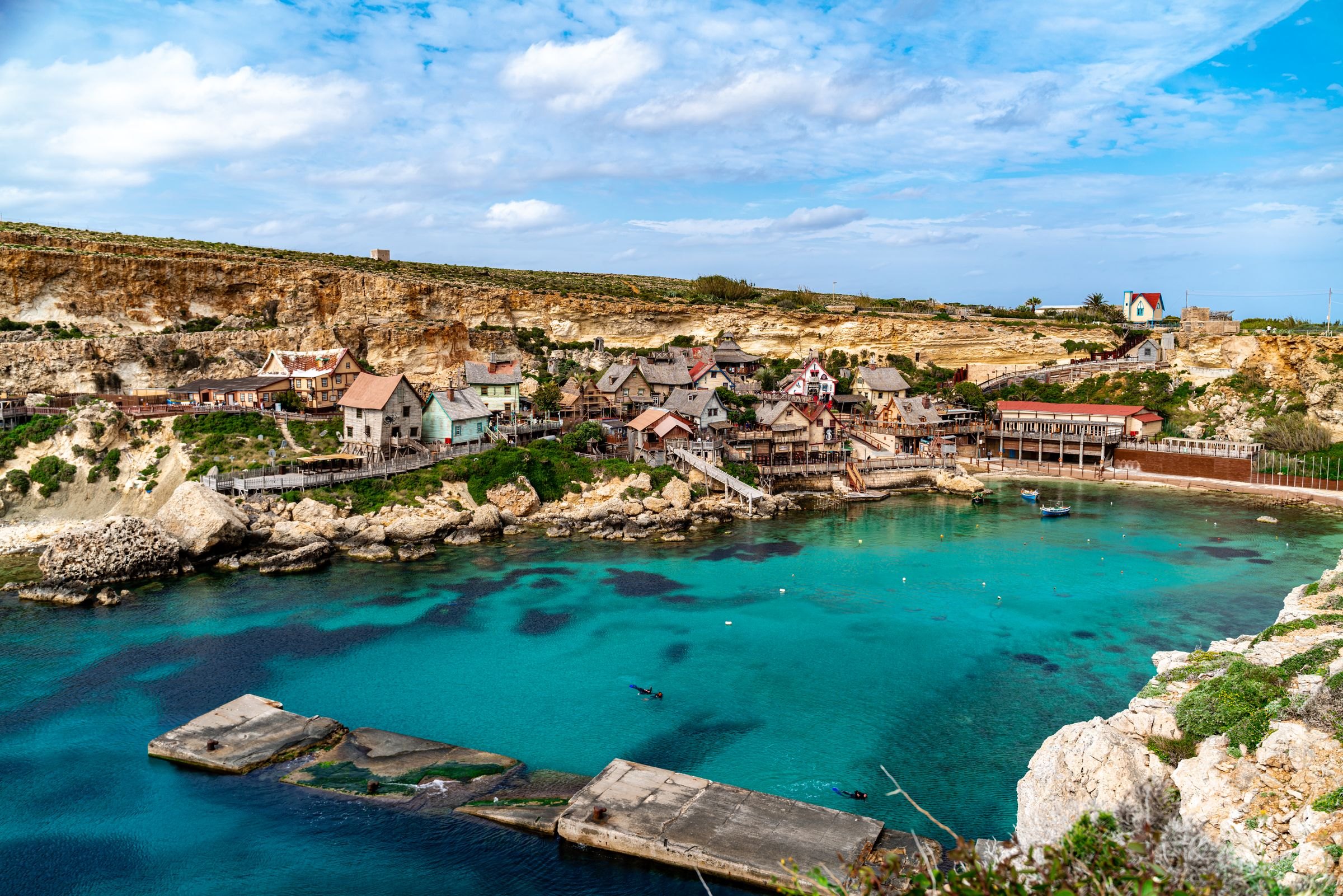 Popeye Village on Malta's coast