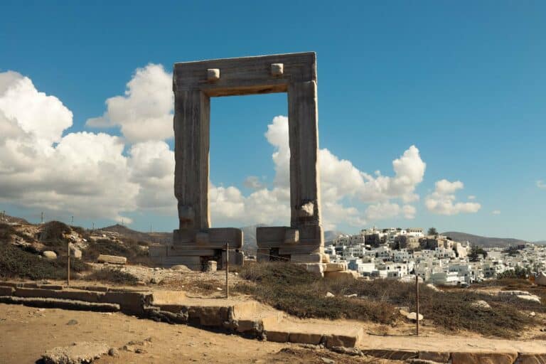 The Portara gateway on Naxos, Greece