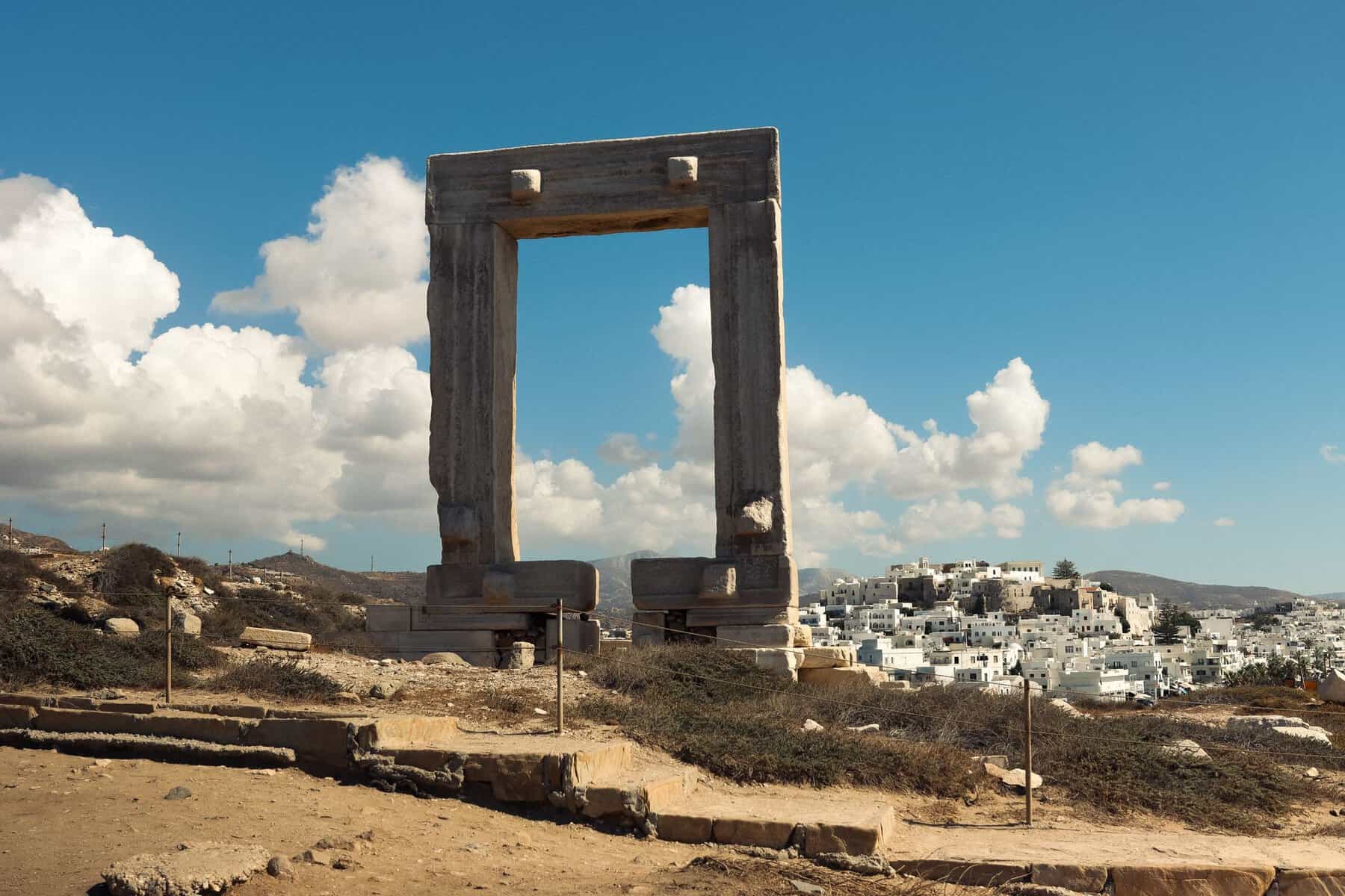 The Portara gateway on Naxos, Greece