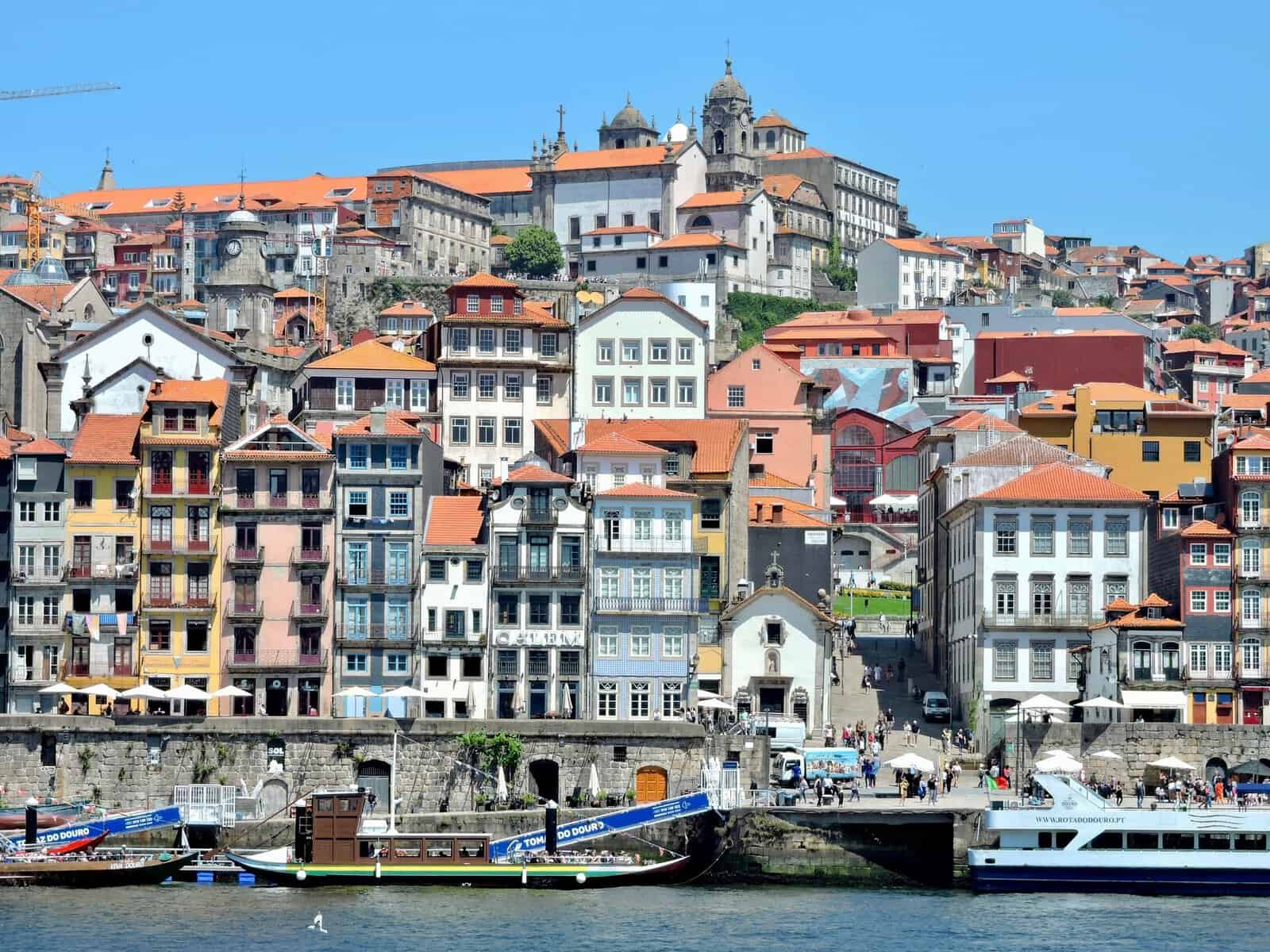 The Ribeira district of Porto on the Douro, Portugal