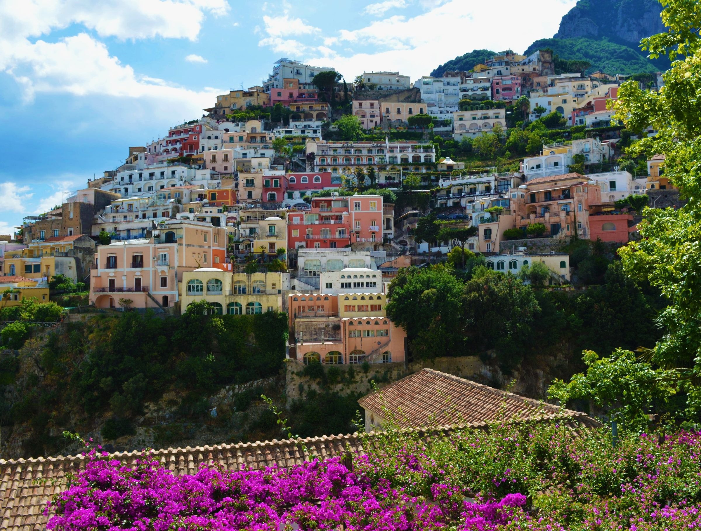 Houses on the cliffs of Positano