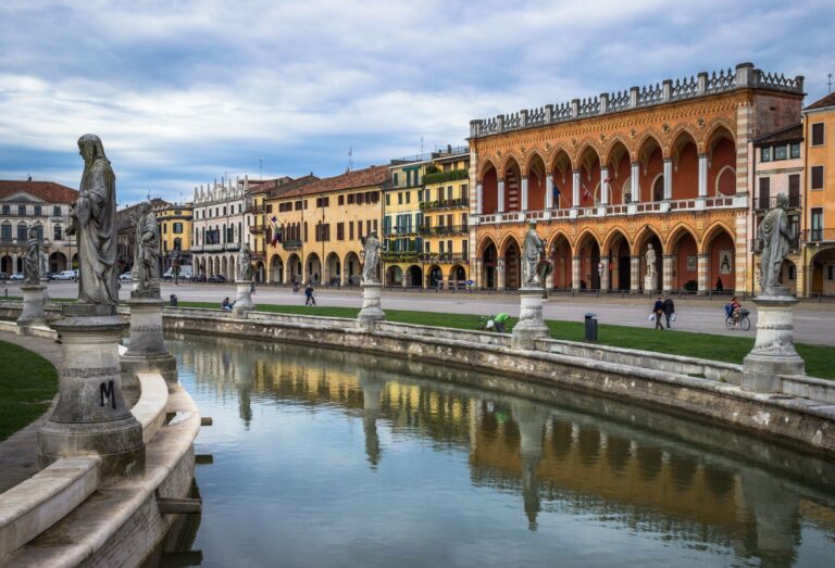 The statues and canal of Prato della Valle in Padua