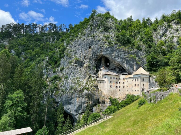 Predjama Castle in its rocky cliff