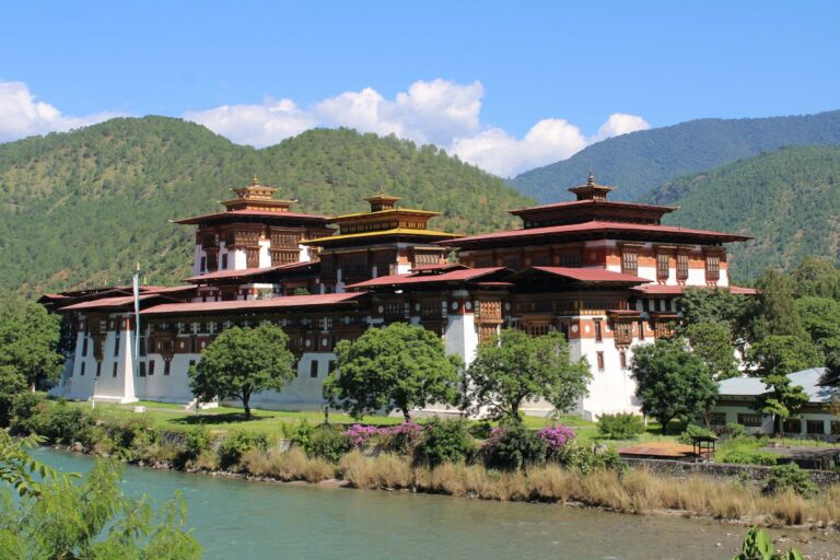 Punakha Dzong beside the river, Bhutan