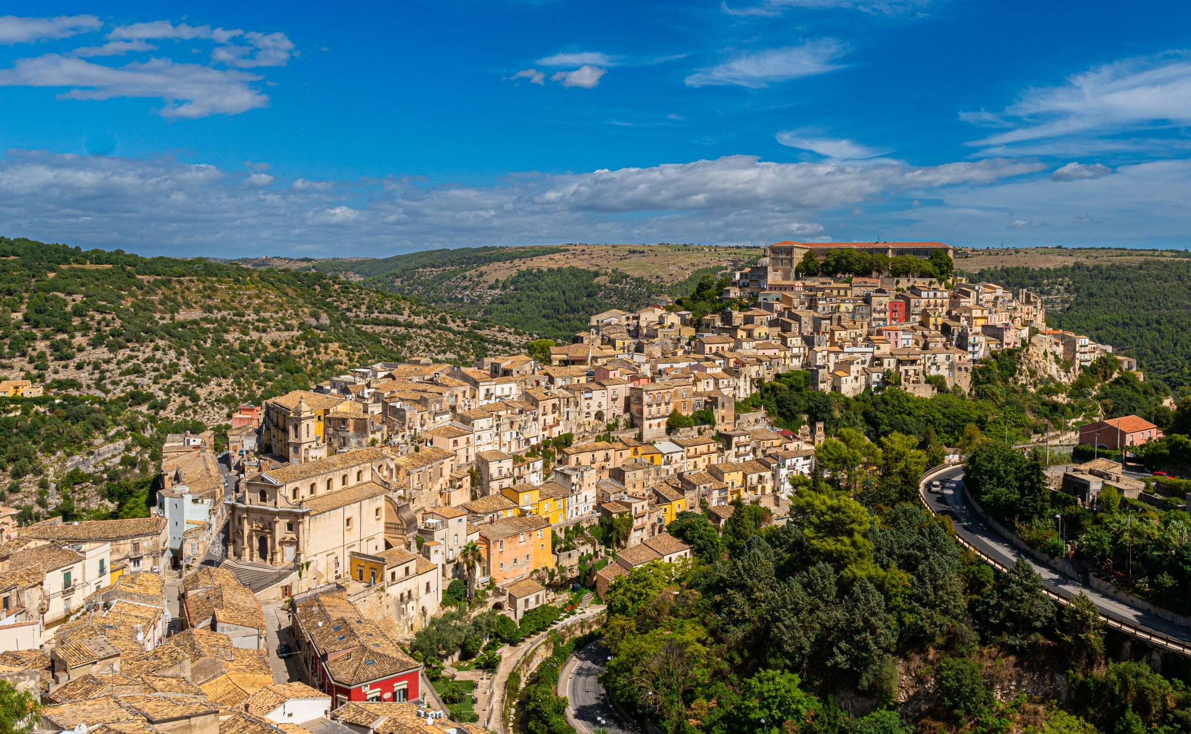 The old town of Ragusa Ibla on its hilltop