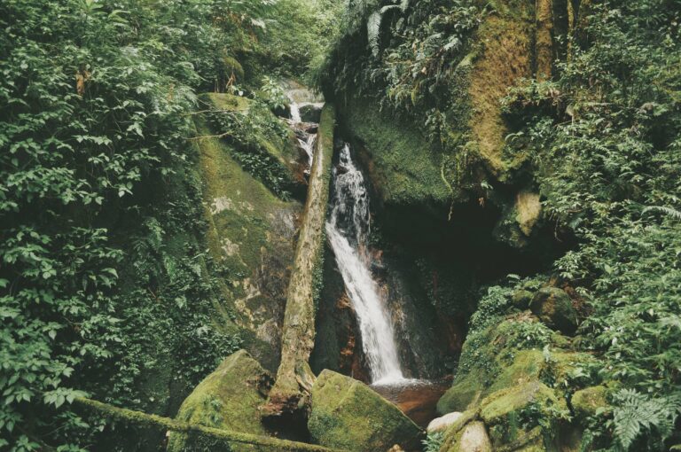 A waterfall in the forest near Ranau, Sabah