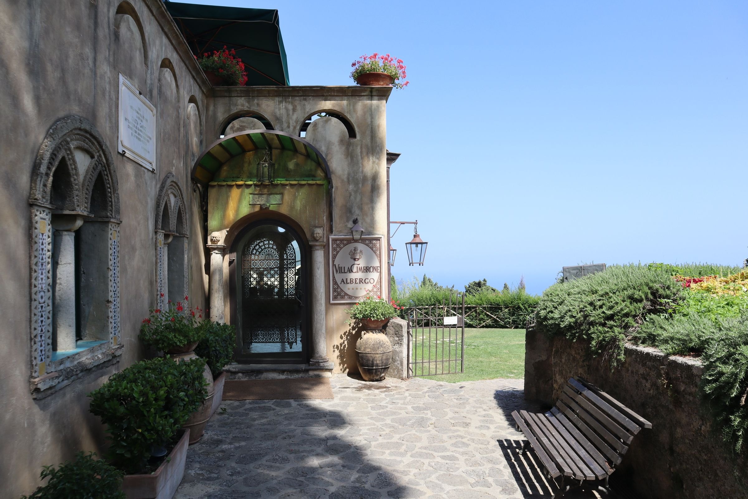 The entrance to Villa Cimbrone in Ravello