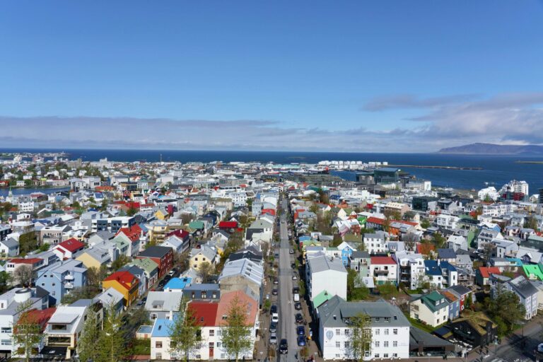The colourful rooftops of Reykjavík