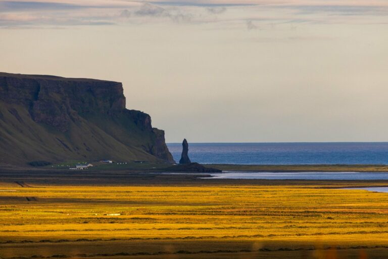 The Reynisdrangar sea stacks near Vík