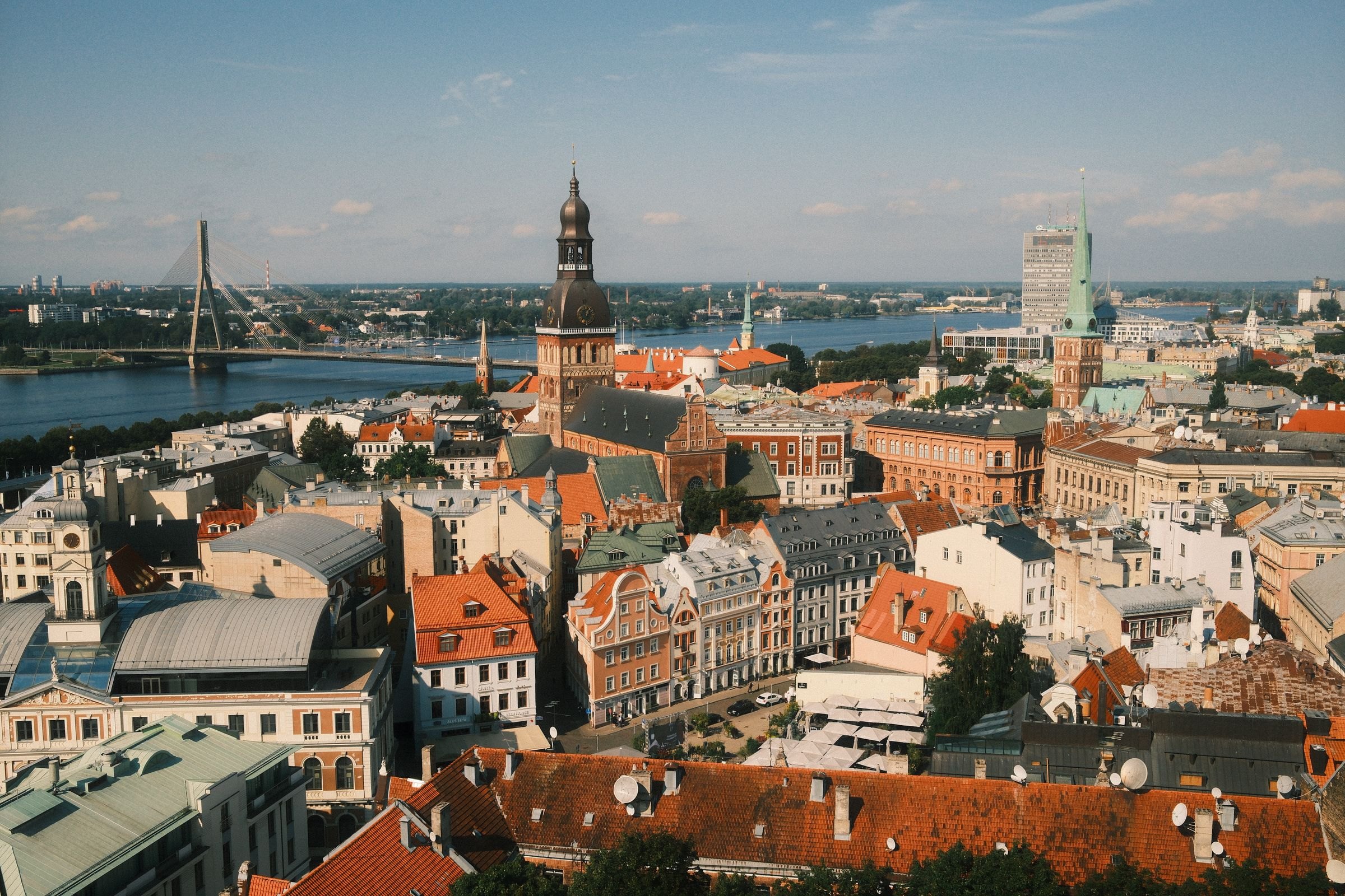 Riga's old town from above