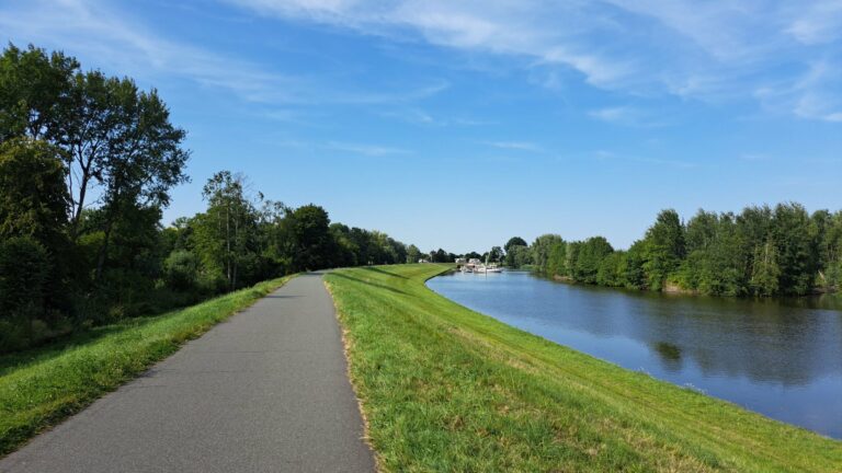 A riverside cycle path
