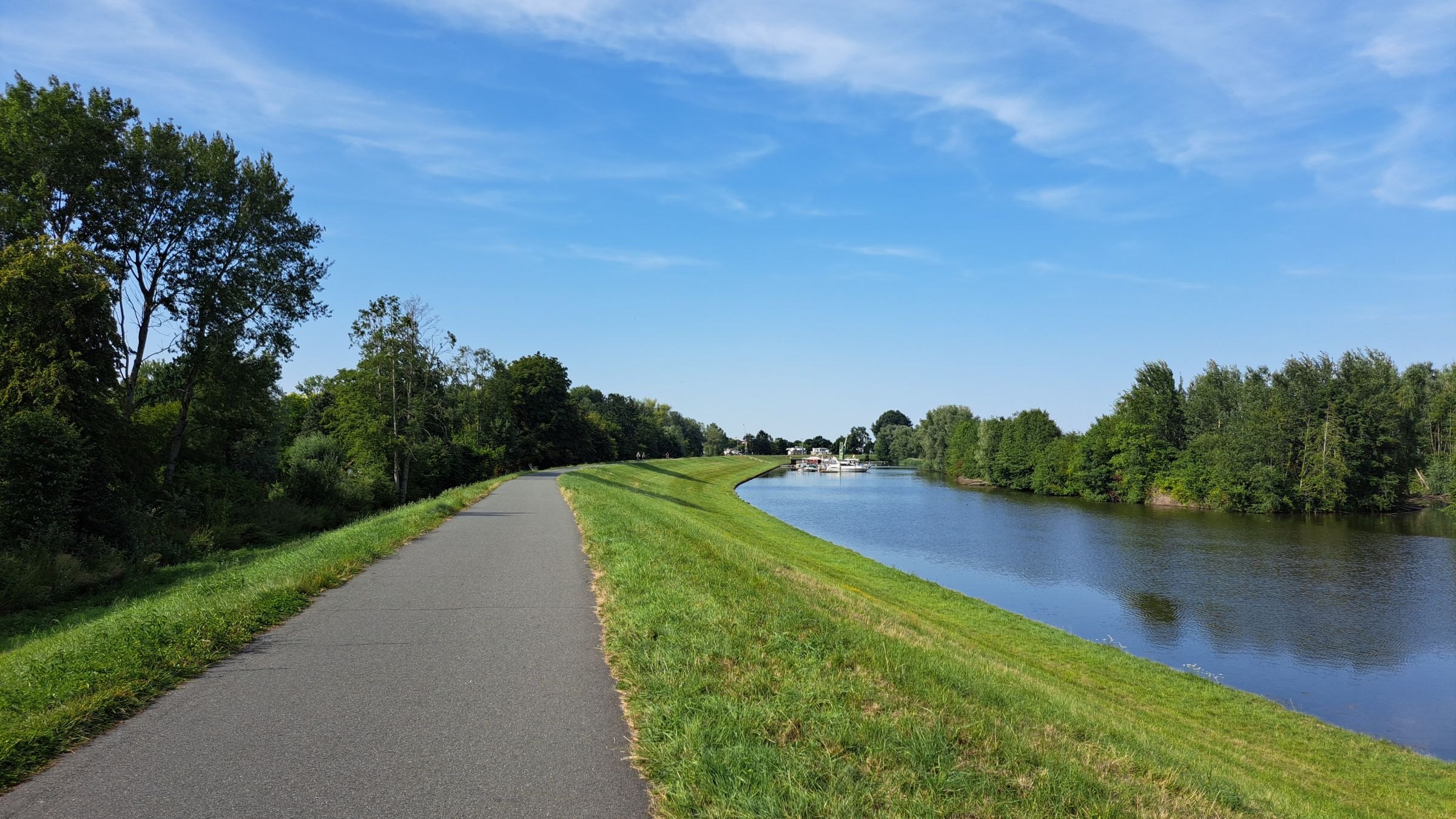 A riverside cycle path