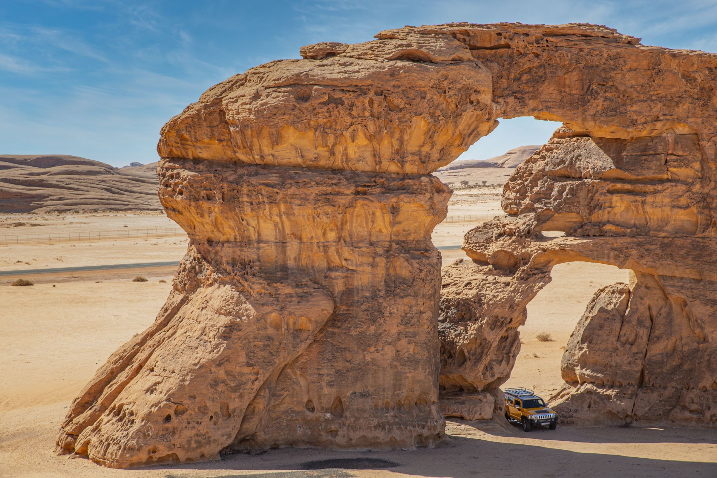 A rock arch in the Saudi desert