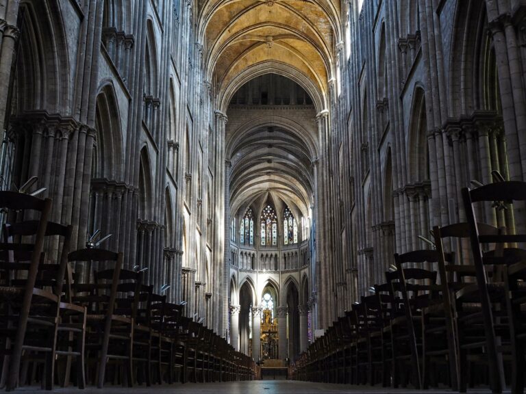 The Gothic interior of Rouen Cathedral