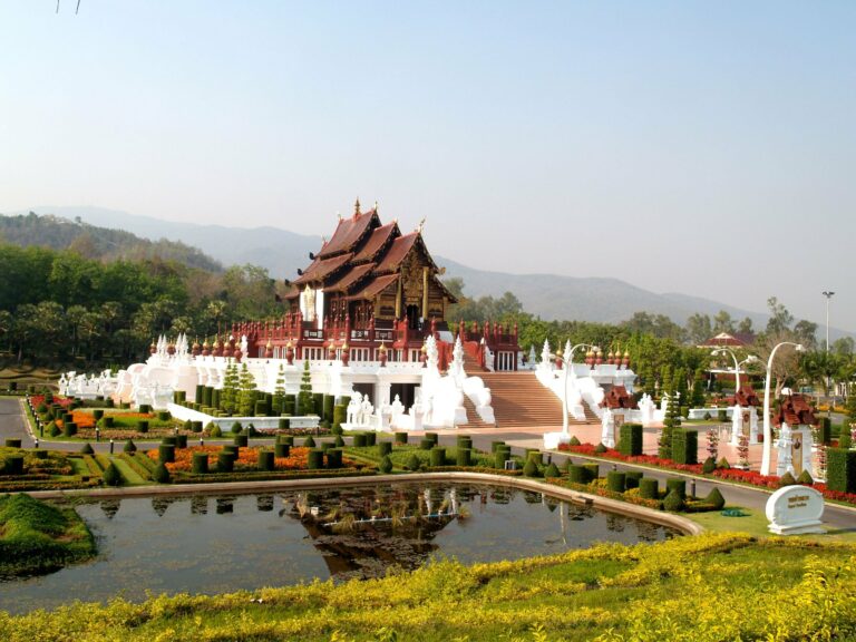 A temple pavilion in the Royal Park Ratchaphruek, Chiang Mai
