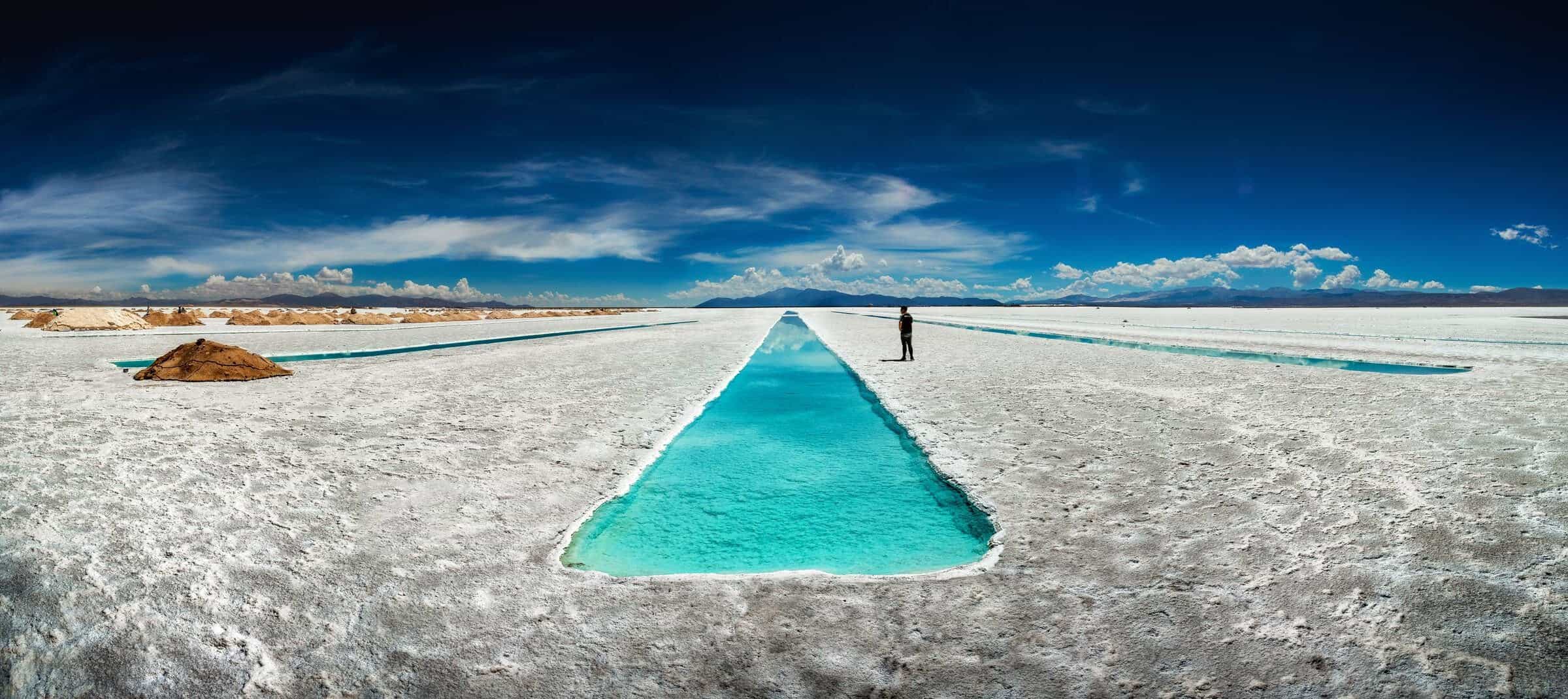 The Salinas Grandes salt flats, Argentina