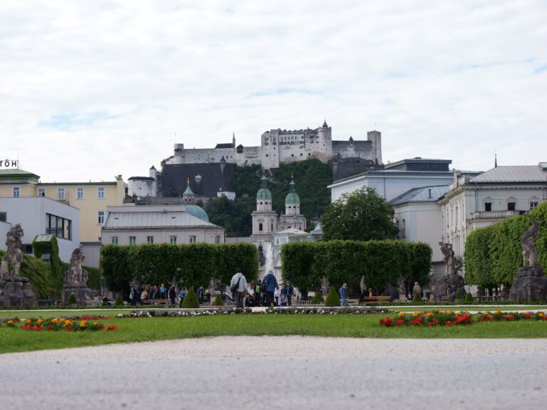 Salzburg's fortress seen from the Mirabell Gardens